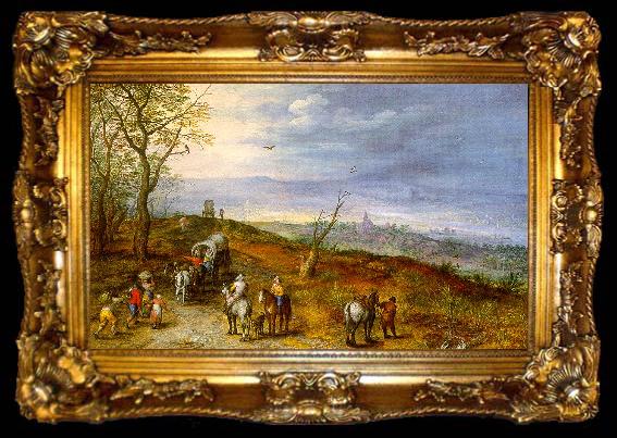 framed  Jan Brueghel Wayside Encounter, ta009-2